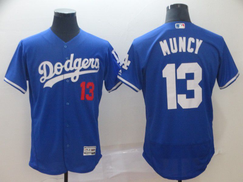 Men Los Angeles Dodgers #13 Muncy Blue Elite MLB Jersey